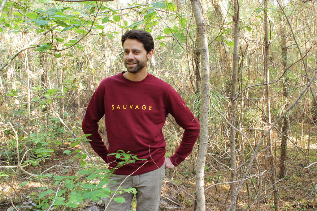 SWEATSHIRT SAUVAGE BORDEAUX - MIXTE