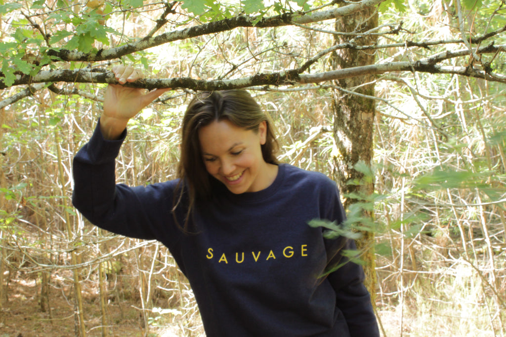 SWEATSHIRT SAUVAGE BLEU - MIXTE