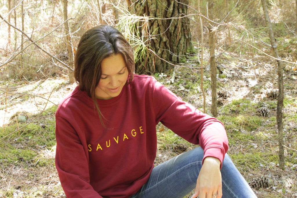 SWEATSHIRT SAUVAGE BORDEAUX - MIXTE