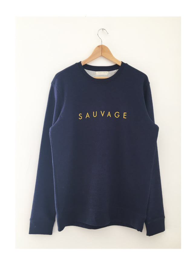 SWEATSHIRT SAUVAGE BLEU - MIXTE