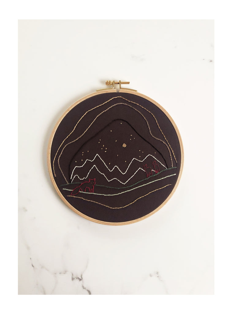 TAMBOUR BRODÉ - CHRISTMAS NIGHT - 20 CM